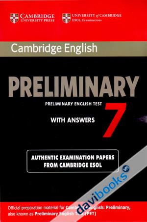 Cambridge Preliminary English Test 7 With Answers (PET 7) 