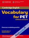 Cambridge English Vocabulary For PET With Answers + CD (9780521708210)