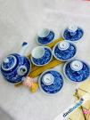 (ad10686) Bộ Ấm Chén Bát Tràng Long Ẩn Tay Ngang
