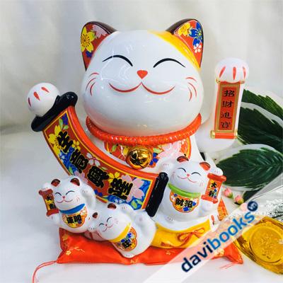 (ad3292) Mèo Ngoắc Tay Sành m1860