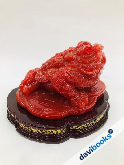 (ad6411) Cóc Thiềm Thừ Đỏ Chiêu Tài