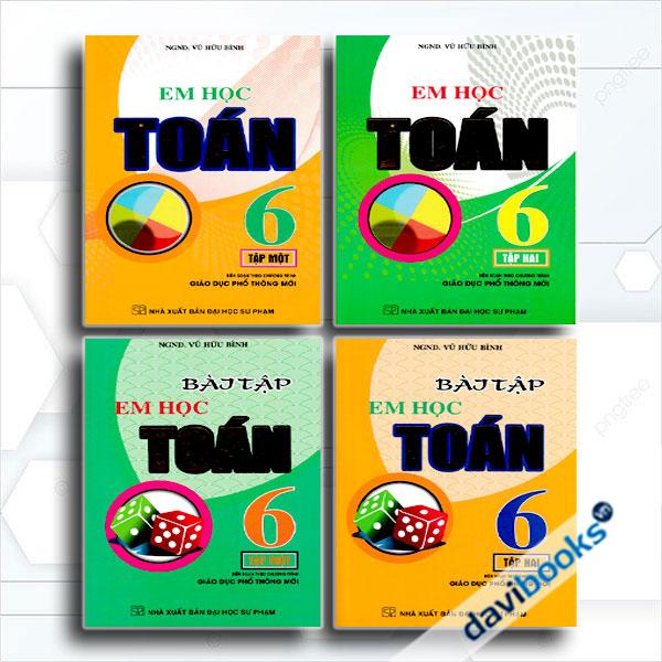 Combo Em Học Toán 6 + Bài Tập Em Học Toán Lớp 6 (Theo Chương Trình Giáo Dục Phổ Thông Mới, Bộ 4 Cuốn)
