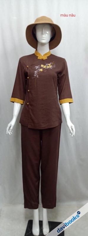 (ad9946) Linen Sẩm Viền Kiểu Ấn Độ