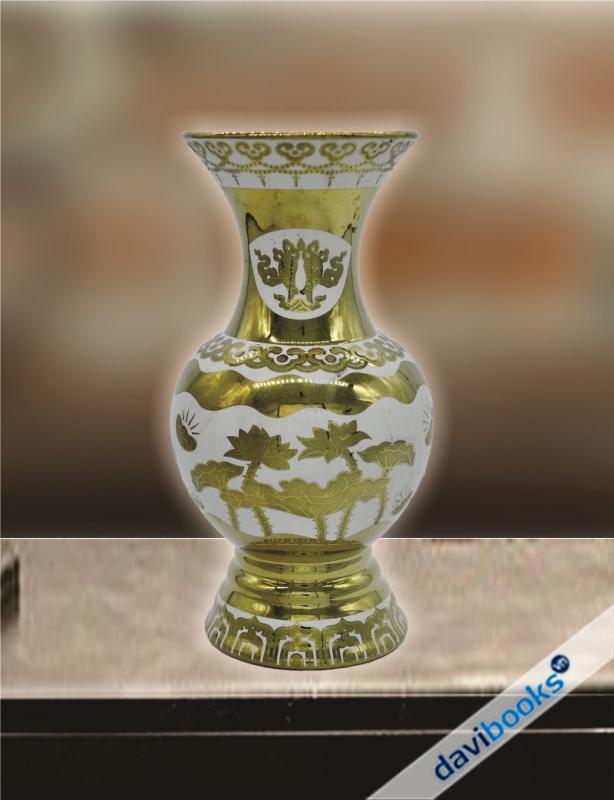 (ad251) Bình Cắm Hoa Kim Tuyến Trắng