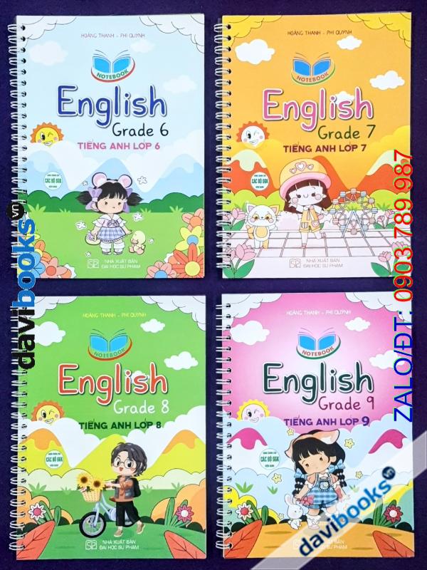 Combo 4Q: Notebook Tiếng Anh 6 7 8 9 (Bộ SGK Hiện Hành)