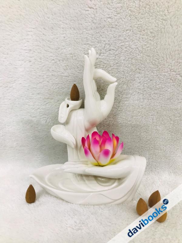 (ad7864) Xông Trầm Đốt Bàn Tay 0092 Trắng