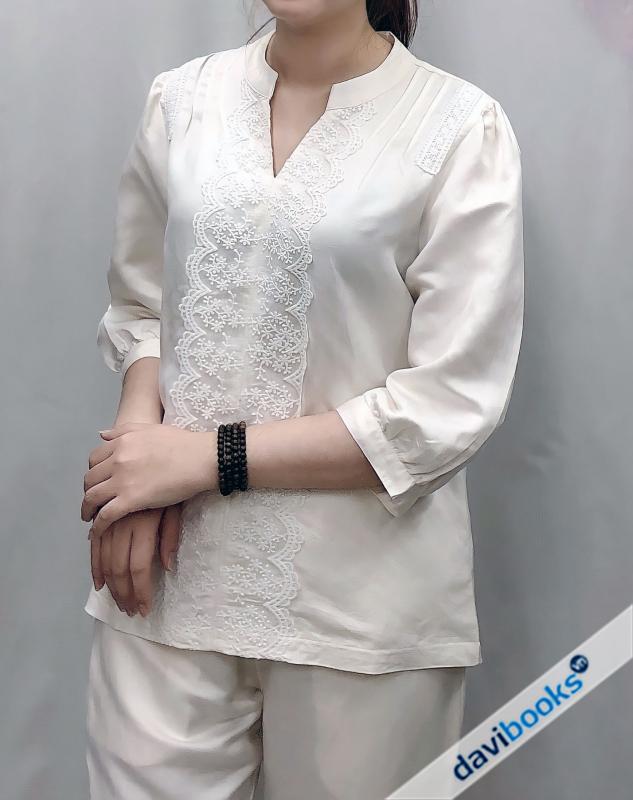 (ad10517) Linen Kiểu Lảnh Tụ Ren