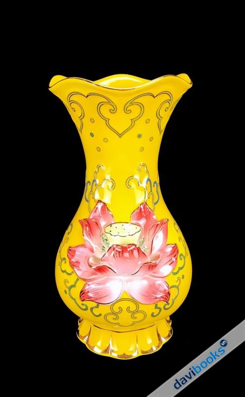 (ad5506.ad5507.ad5508) Bình Cắm Hoa Vàng Bông Sen Nổi