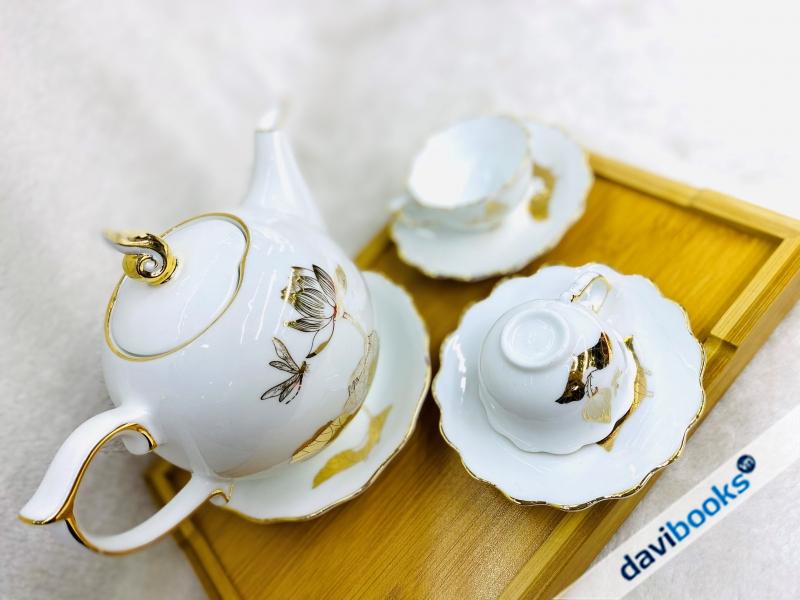 (ad10723) Bộ Bình Trà Mẫu Đơn Sen Chuồn