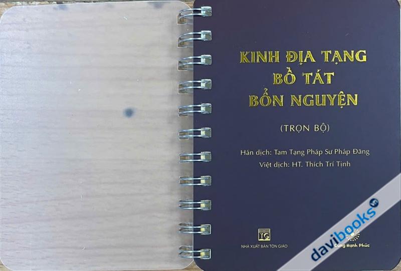 Kinh Địa Tạng Bồ Tát Bổn Nguyện Trọn Bộ (Khổ Nhỏ Cầm Tay Gáy Lò Xo)