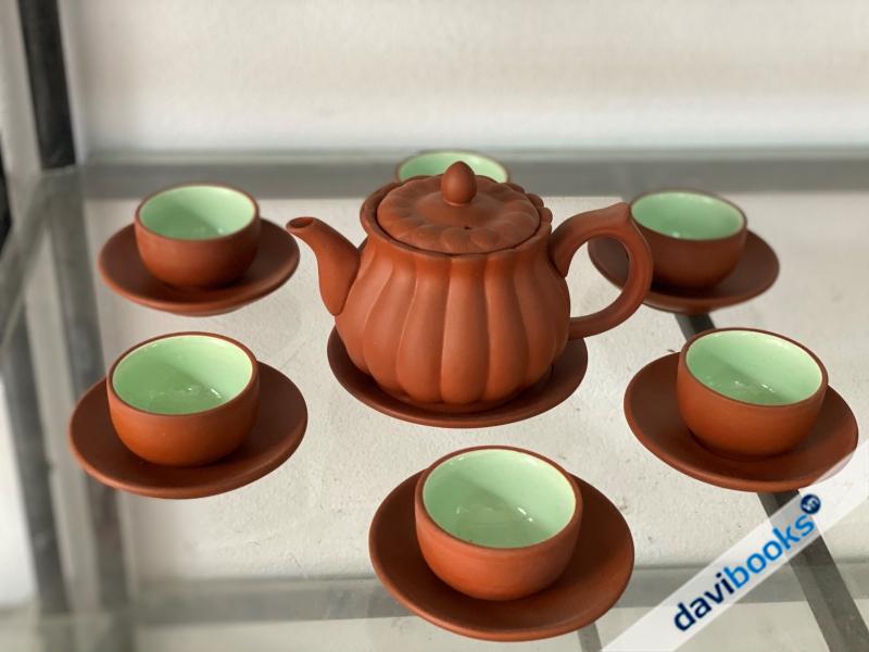 (ad10706) Bộ Bình Trà Hình Quả Bí Nhỏ