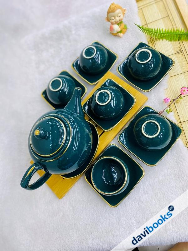 (ad10694) Bộ Ấm Tách Quả Hồng Vẽ Tay