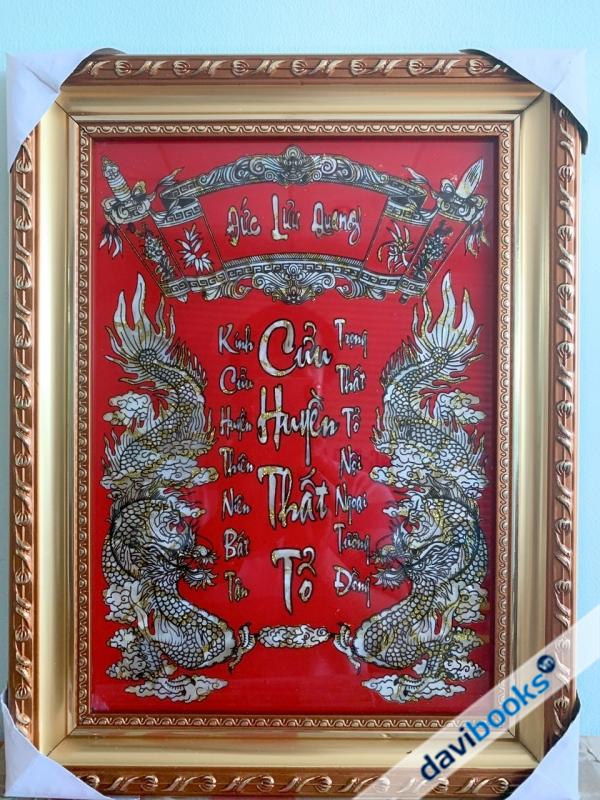 (ad6522) Bài Vị Cửu Huyền Rồng Xà Cừ