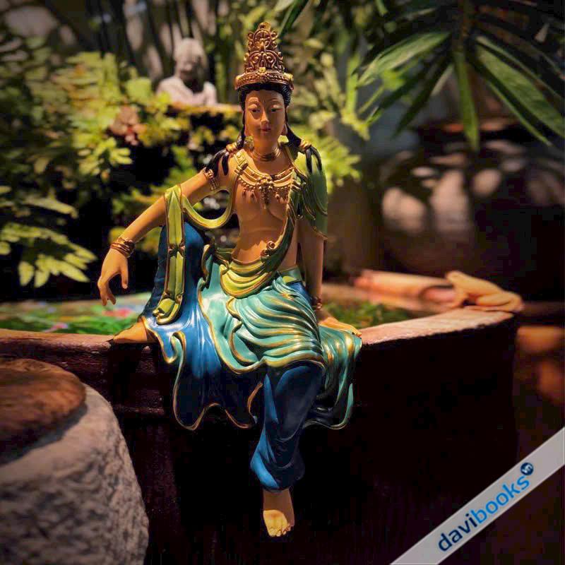 Tượng Thuỷ Nguyệt Bồ Tát - Cao 40 cm - Chất Liệu Nhựa