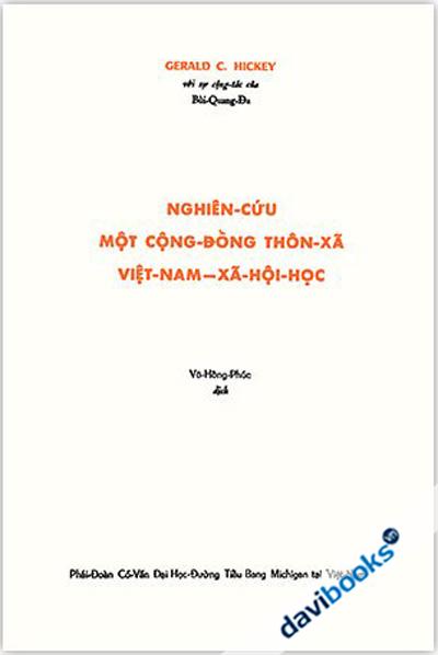 Nghiên Cứu Một Cộng Đồng Thôn Xã Việt Nam Xã Hội Học