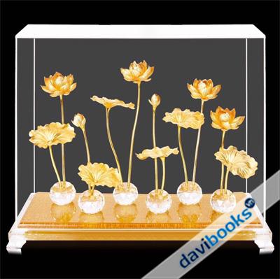 (ad3867.FSYJ-06) Lục Chi Kim Liên Dát Vàng