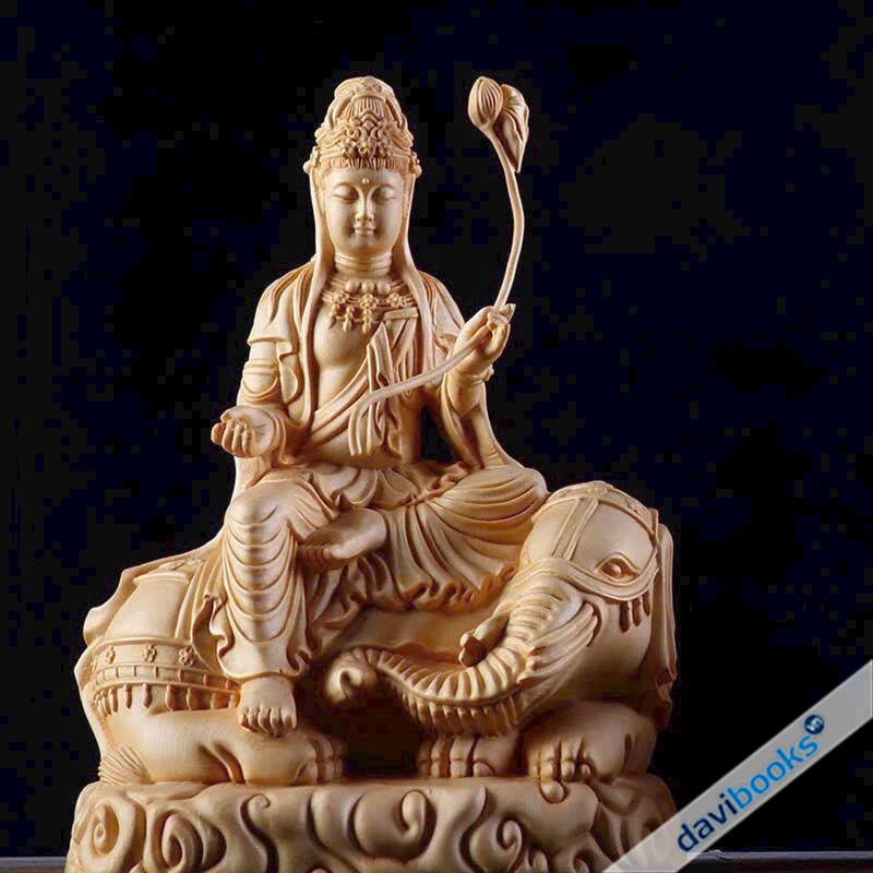 Tượng Bồ Tát Văn Thù - Bồ Tát Phổ Hiền (Cao 25cm)