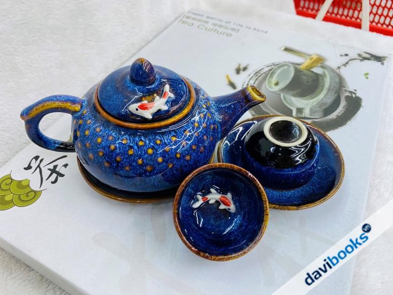 (ad10716) Bộ Bình Trà Cá 3D 2 Màu