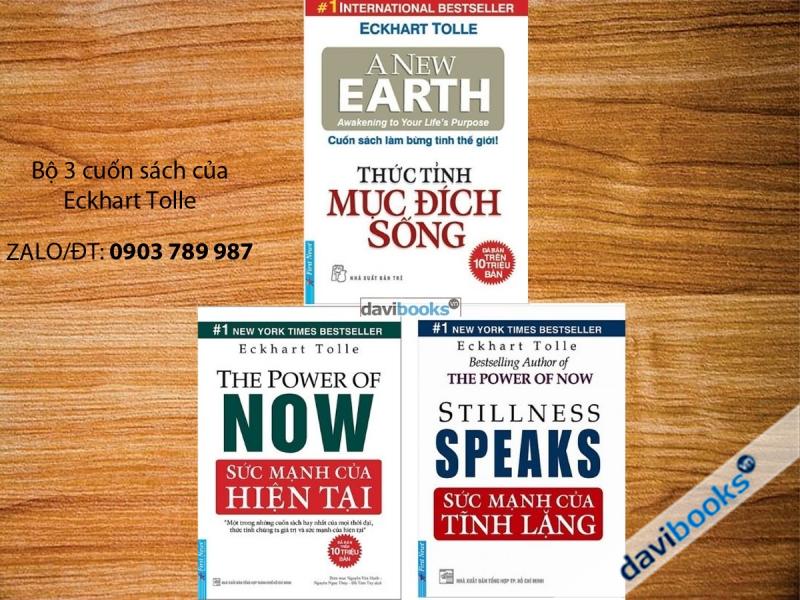 Eckhart Tolle (Bộ 3 Cuốn): Sức Mạnh Hiện Tại + Sức Mạnh Của Tĩnh Lặng + Thức Tỉnh Mục Đích Sống