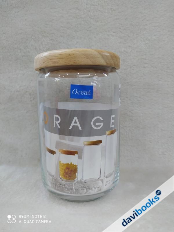 (ad6128) Hủ Thuỷ Tinh Nắp Gỗ Pop Jar