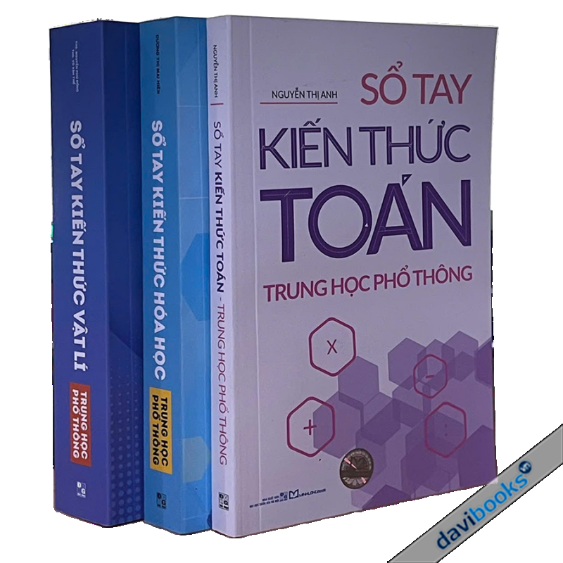 Combo 3 Cuốn Sổ Tay Kiến Thức Toán + Lý + Hóa
