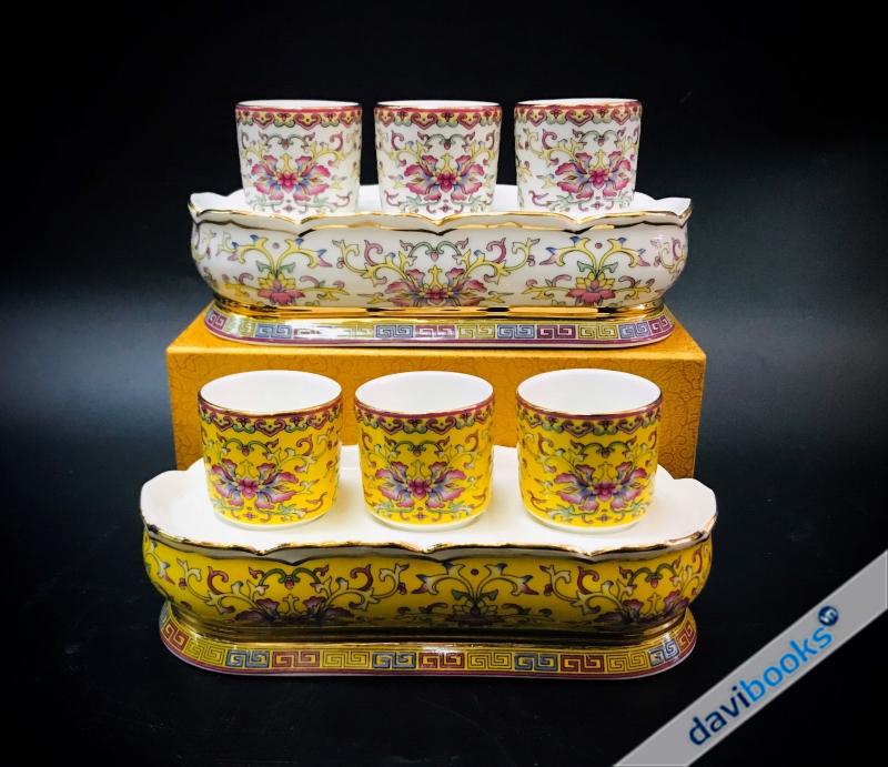 (ad5541.1718 ) Án 3 Chum Bạch Ngọc Vàng Trắng