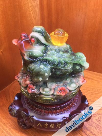 (ad3476) Cóc Thiềm Thừ Xoay Màu Rêu