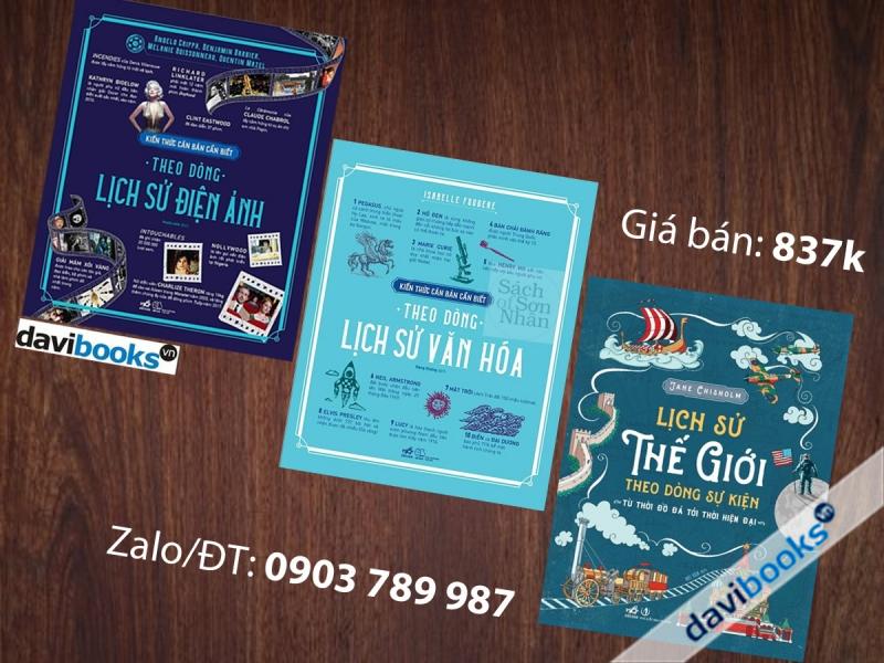 Lịch Sử Thế Giới Theo Dòng Sự Kiện+ Theo Dòng  Lịch Sử Văn Hóa + Theo Dòng Lịch Sử Điện Ảnh (3 Cuốn)