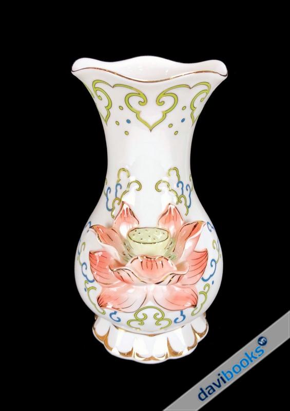 (ad5472.ad5473.ad5474) Bình Cắm Hoa Trắng Bông Sen Nổi