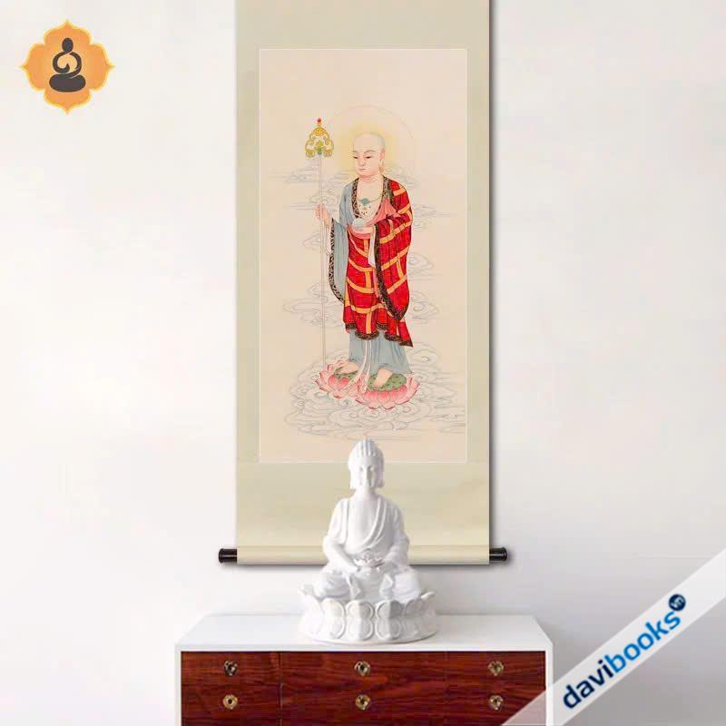 Tranh Cuộn Địa Tạng Bồ Tát - Size 60 x 140 cm