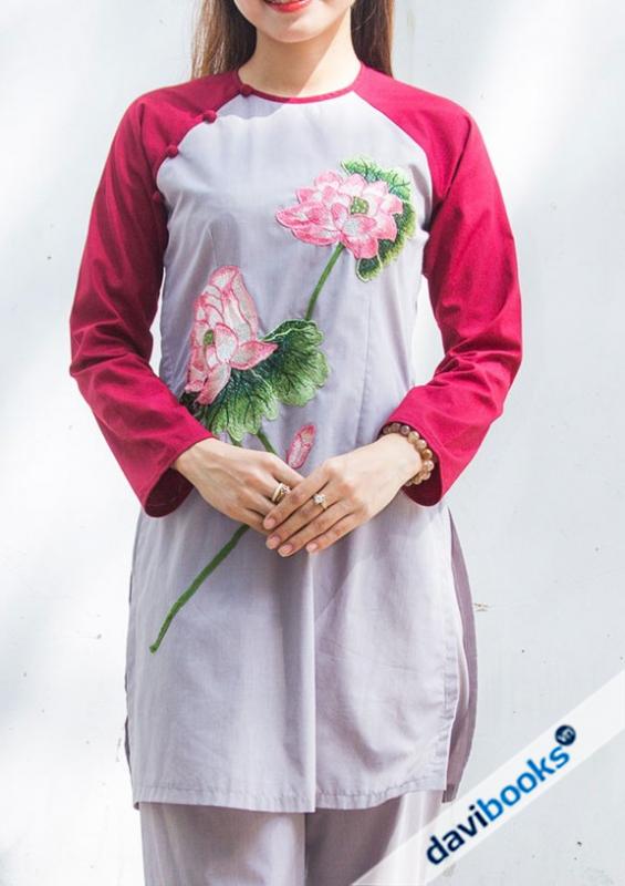 (ad1510) Đài Loan Thêu Hoa Sen