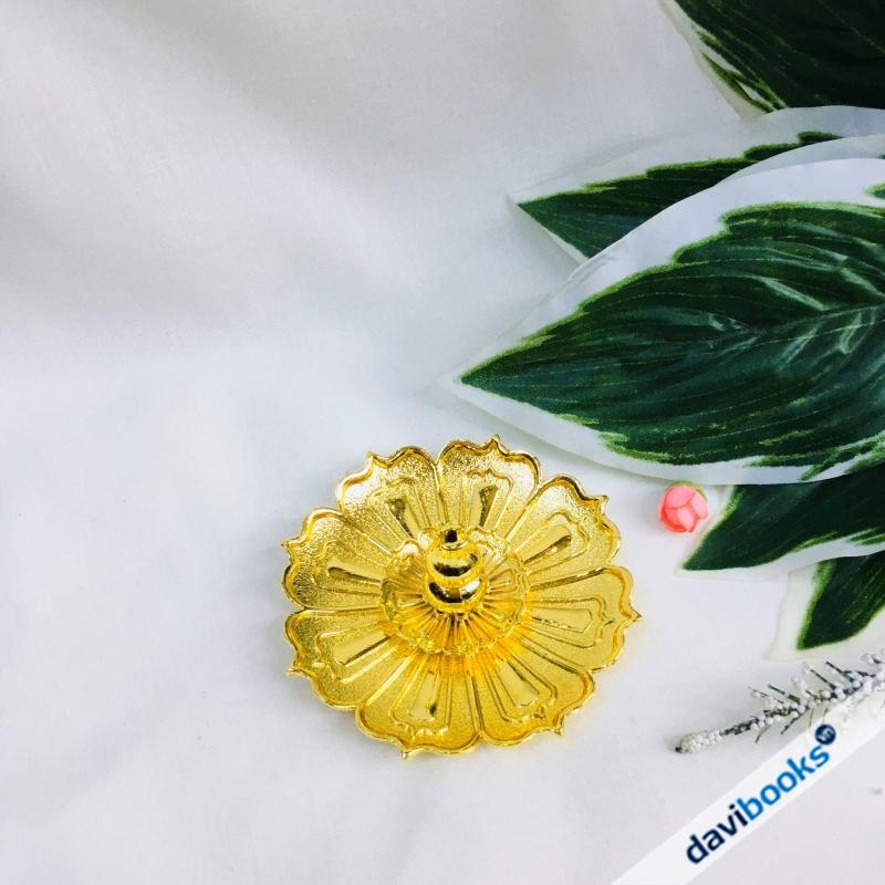 (ad3468) Dĩa Đồng Xông Trầm Hồ Lô