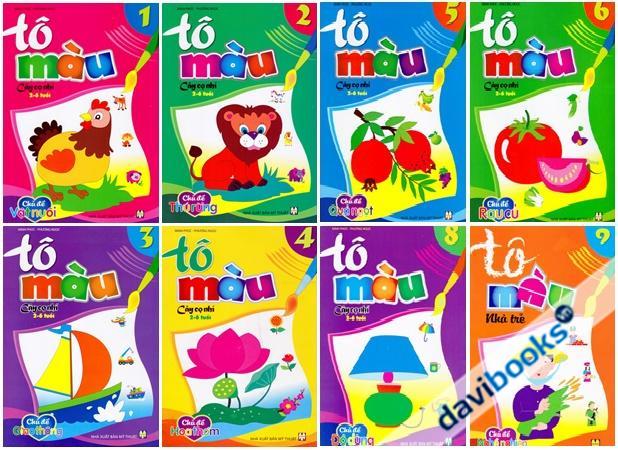 Tô Màu Cây Cọ Nhí 2-6 Tuổi Theo Chủ Đề (8 Quyển)