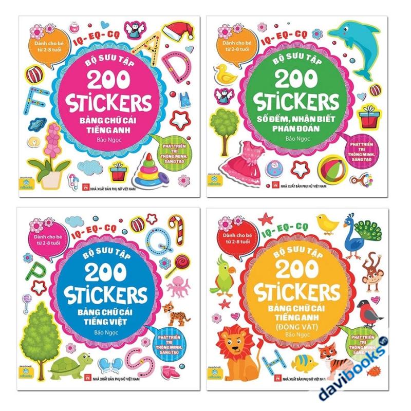 200 Stickers Phát Triển Trí Thông Minh Sáng Tạo (Bộ 4 Cuốn)