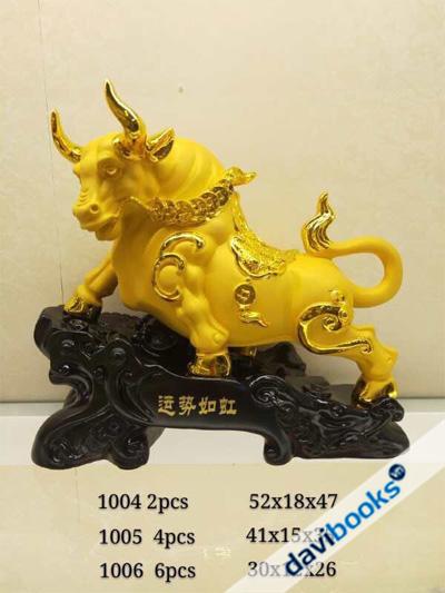(ad5146) Trâu Nhủ Vàng Đế Gỗ 770