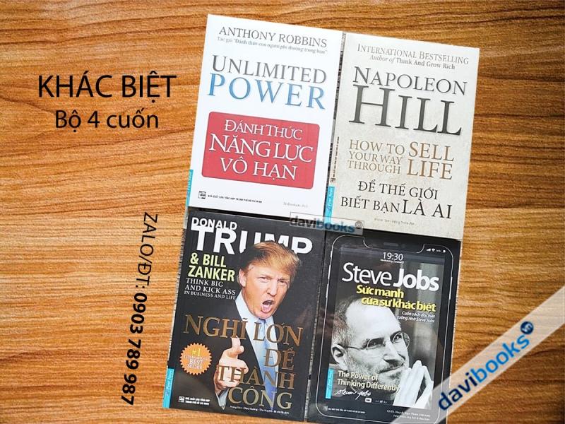 Khác Biệt (Bộ 4 Cuốn): Đánh Thức Năng Lực Vô Hạn + Để Thế Giới Biết Bạn Là Ai + Nghĩ Lớn Để Thành Công + Sức Mạnh Của Sự Khác Biệt