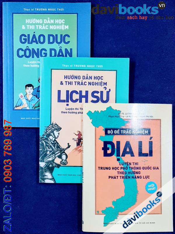 Combo 3Q: Bộ Đề Thi Trắc Nghiệm THPT - Khoa Học Xã Hội: Giáo Dục Công Dân + Lịch Sử + Địa Lý